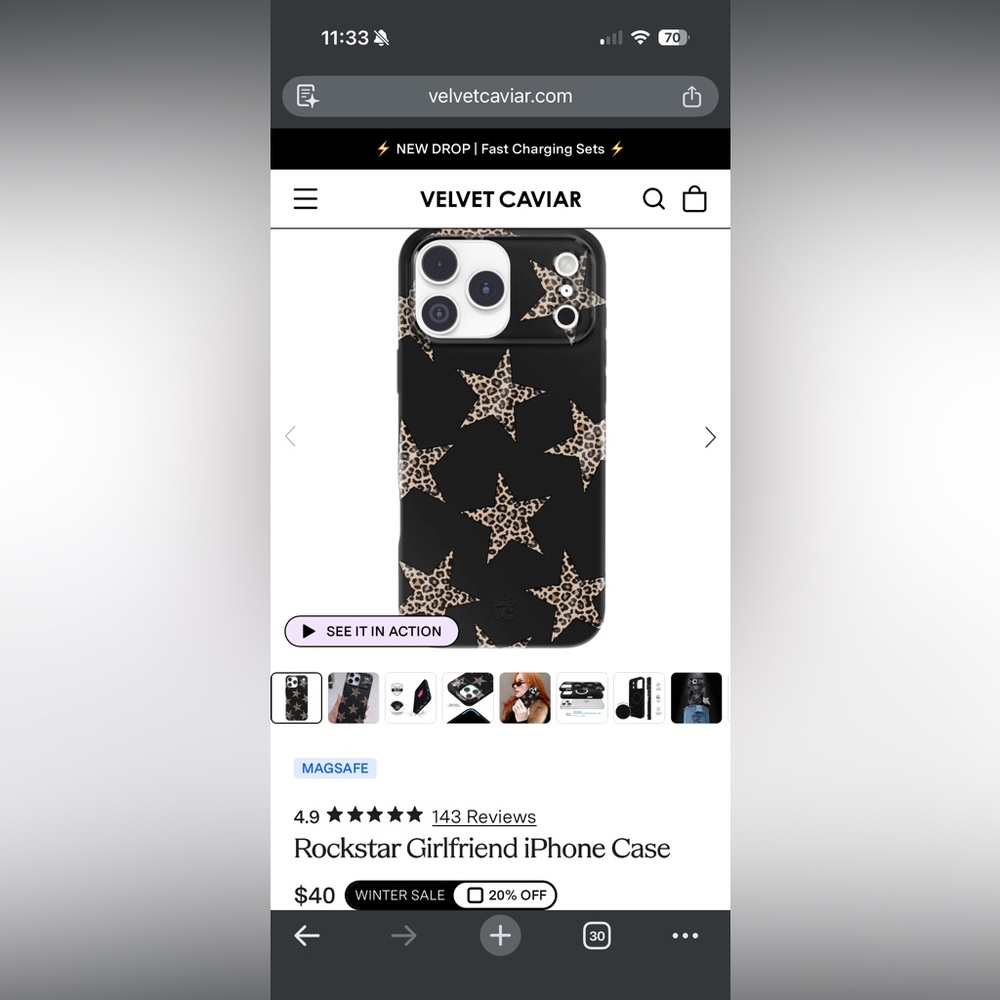 Velvet Caviar Rockstar Girlfriend iPhone 17 Pro Case - used 1x